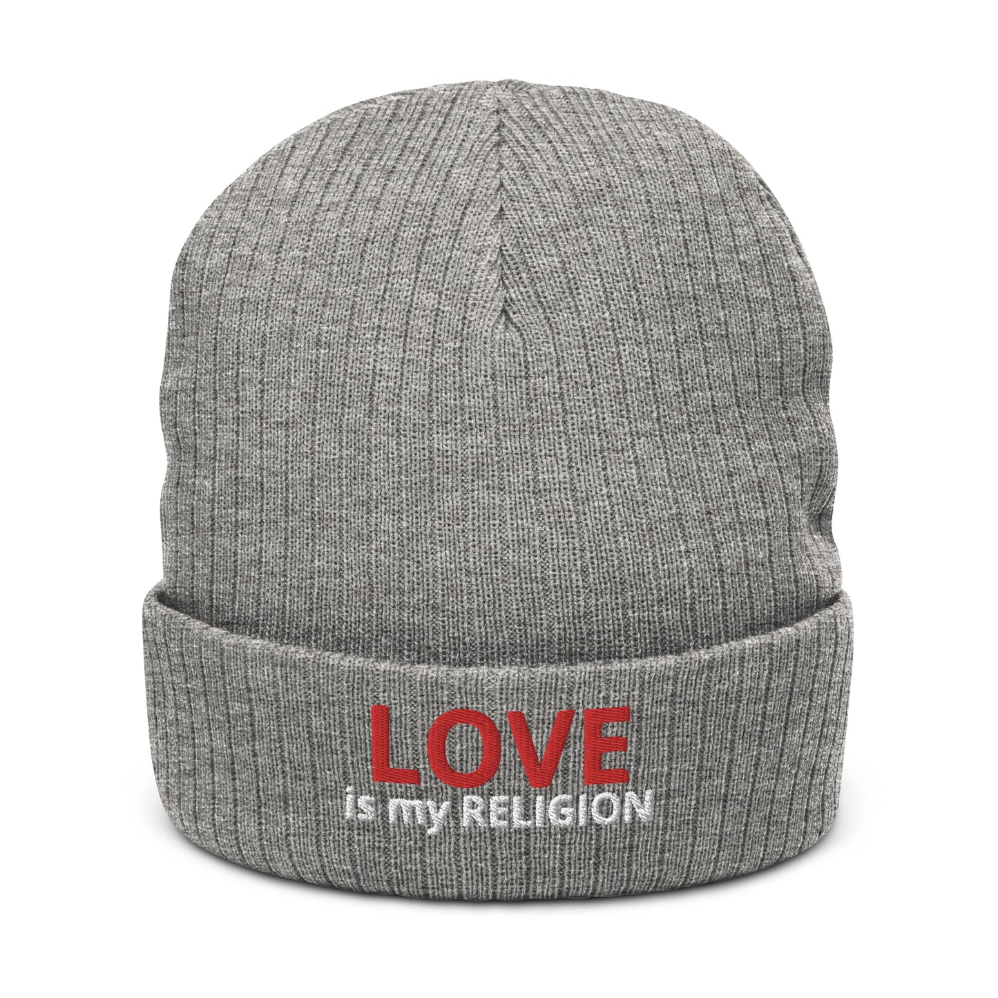 Love Carte- Love is My Religion Ribbed knit beanie