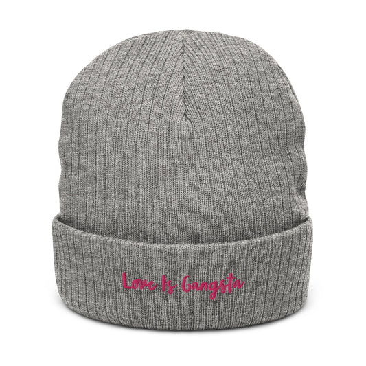 Love Carte Love is Gangsta Ribbed knit beanie