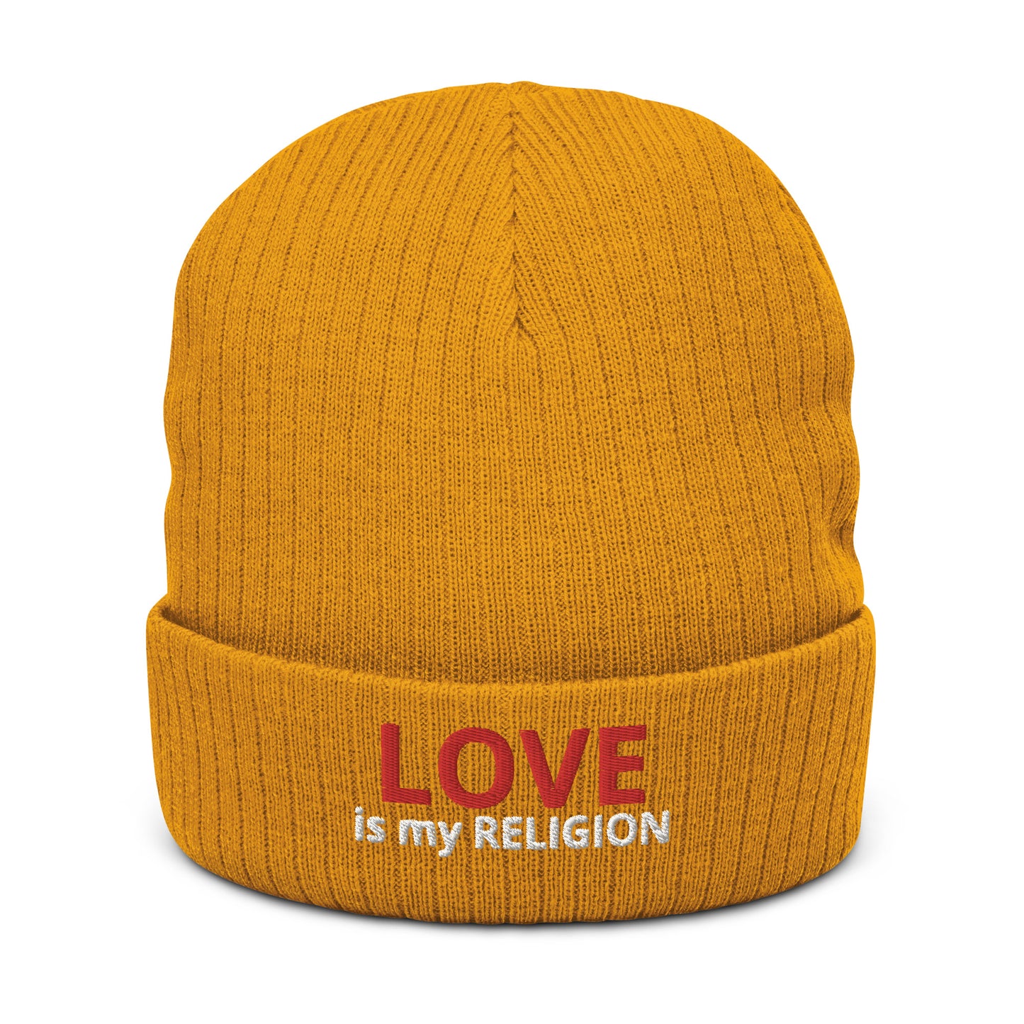 Love Carte- Love is My Religion Ribbed knit beanie