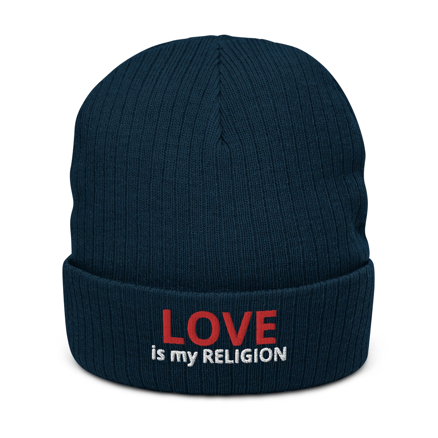 Love Carte- Love is My Religion Ribbed knit beanie