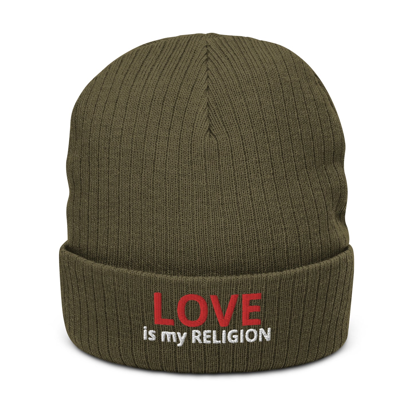 Love Carte- Love is My Religion Ribbed knit beanie