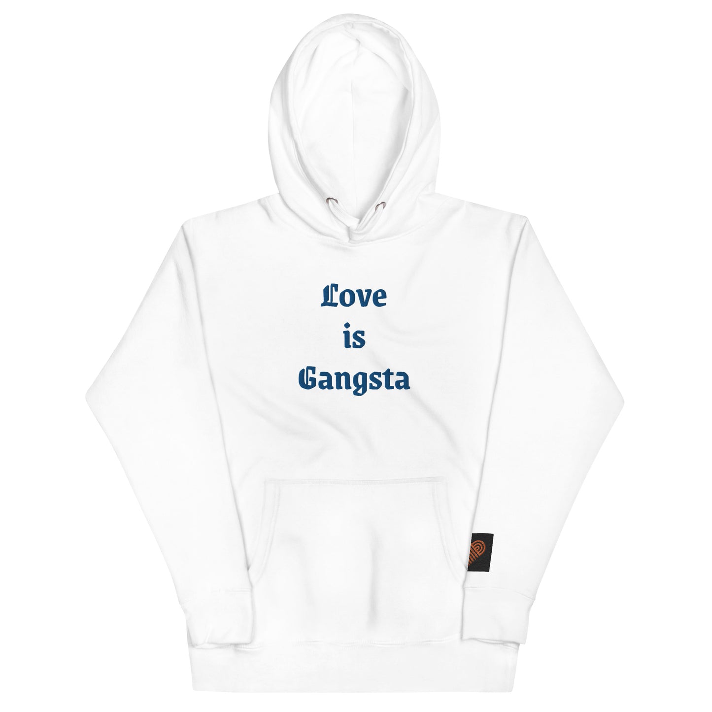 Love Cartel- Love is Gangsta Embroidered Hoodie